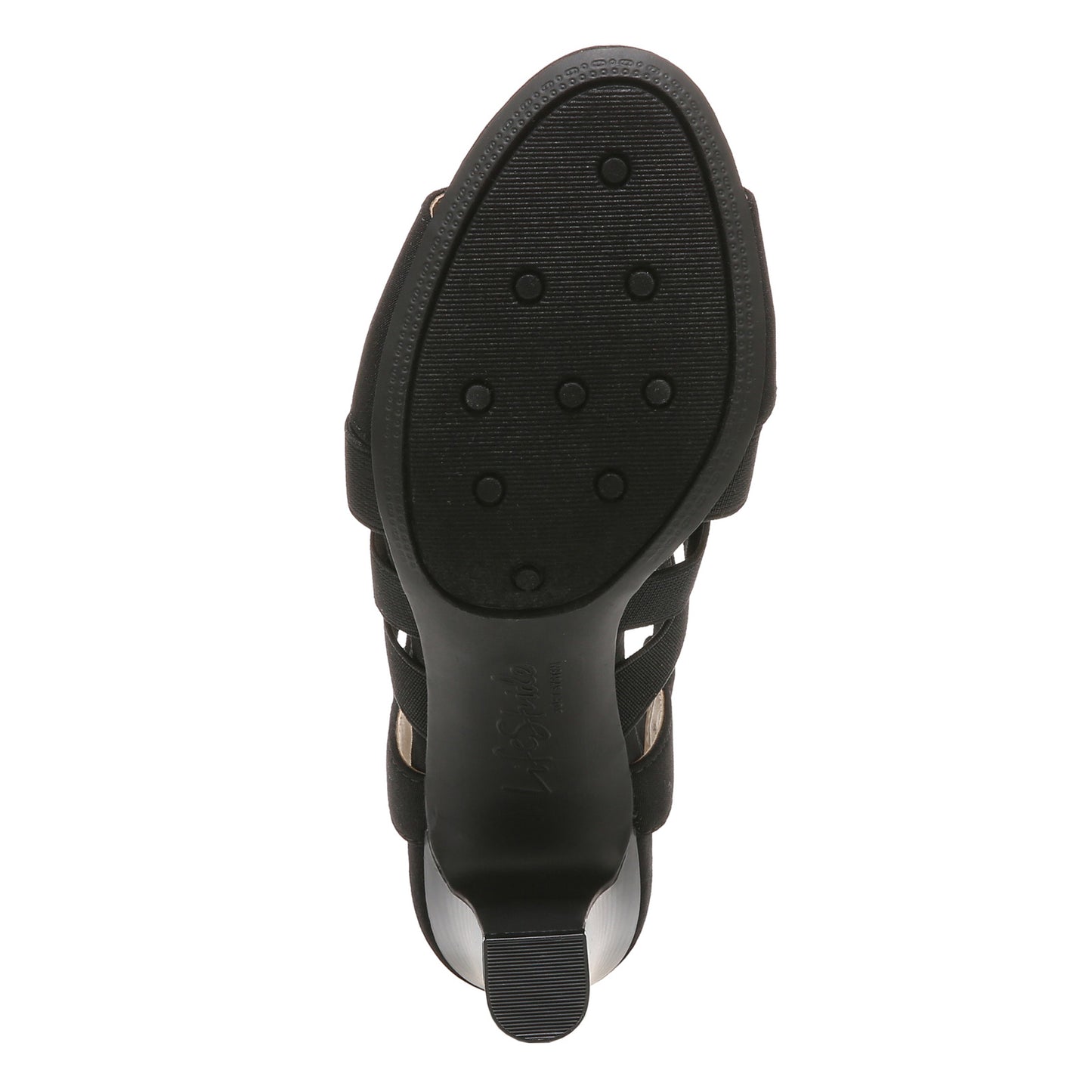 Peltz Shoes  Women's Lifestride Charlotte High Heel Sandals Black F7205S1001