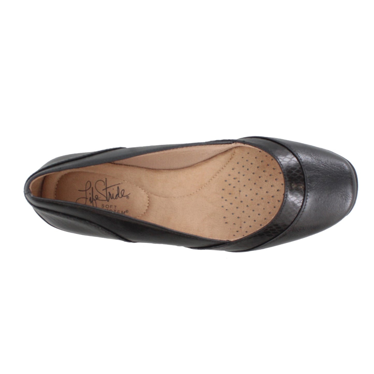 Peltz Shoes  Women's Lifestride Deja Vu Flats Black F8065S1001