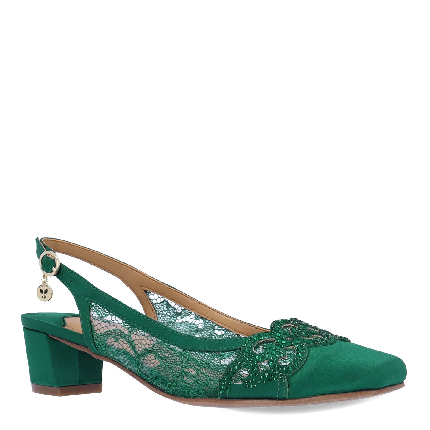 Peltz Shoes  Women's J Renee Faleece Pump Emerald Green FALEEC-FAEMG