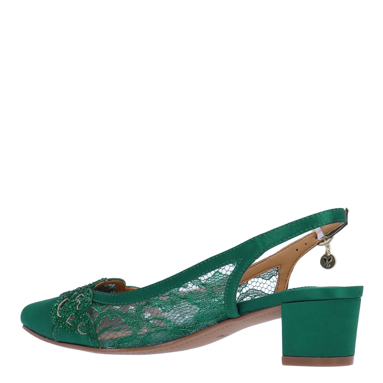 Peltz Shoes  Women's J Renee Faleece Pump Emerald Green FALEEC-FAEMG