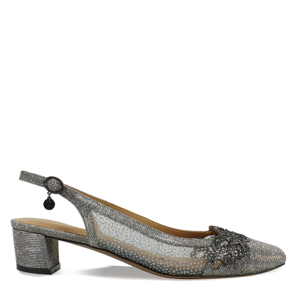 Women's J Renee Faleece Pump PEWTER GLITTER FALEEC-GFPEW