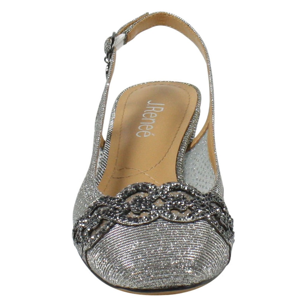 Women's J Renee Faleece Pump PEWTER GLITTER FALEEC-GFPEW