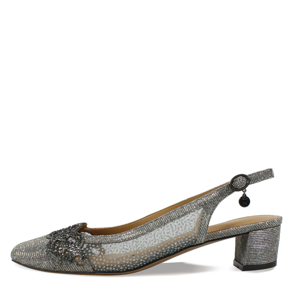 Women's J Renee Faleece Pump PEWTER GLITTER FALEEC-GFPEW