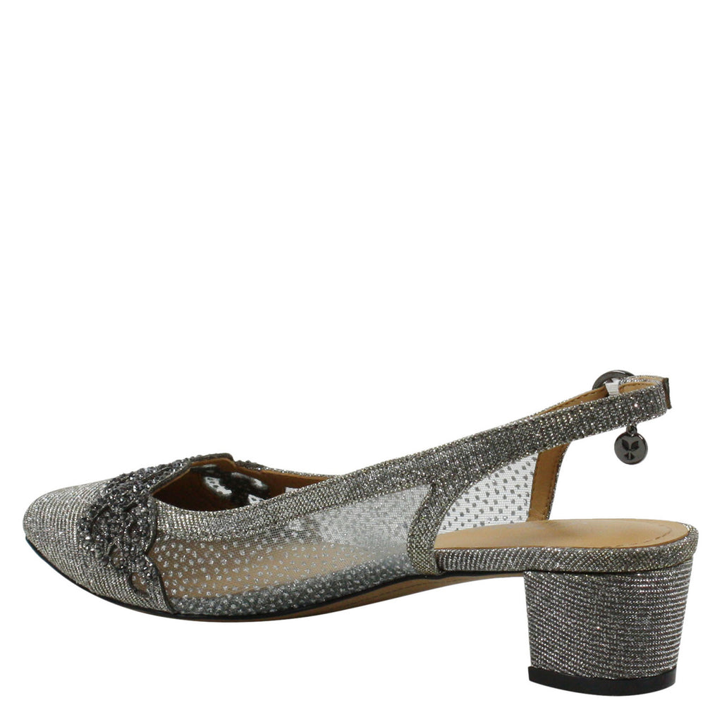 Women's J Renee Faleece Pump PEWTER GLITTER FALEEC-GFPEW
