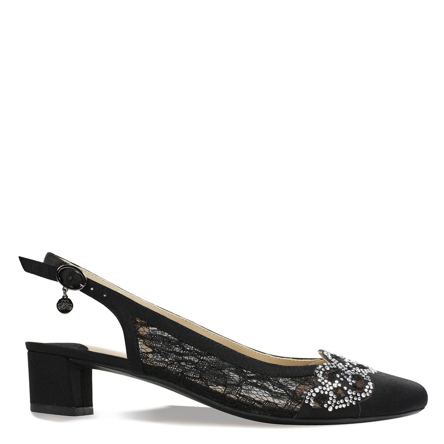 Peltz Shoes  Women's J Renee Faleece Pump Black Clear FALEEC-SABLK