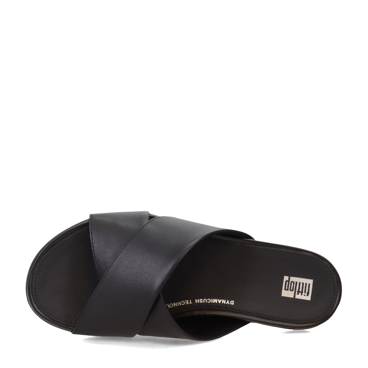 Peltz Shoes  Women's FitFlop Gracie Cross Slide Black FD8-090