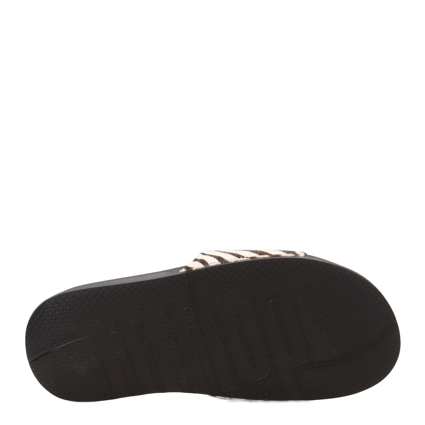 Peltz Shoes  Women's FitFlop iQushion Slide Sandal Zebra FE1-A13