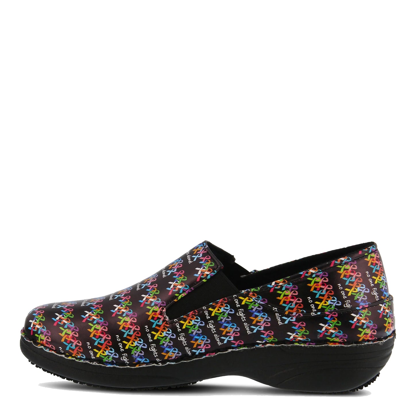 Peltz Shoes  Women's Spring Step Ferrara Slip Resistant Clog Black Multi FERRARA FIGHTER