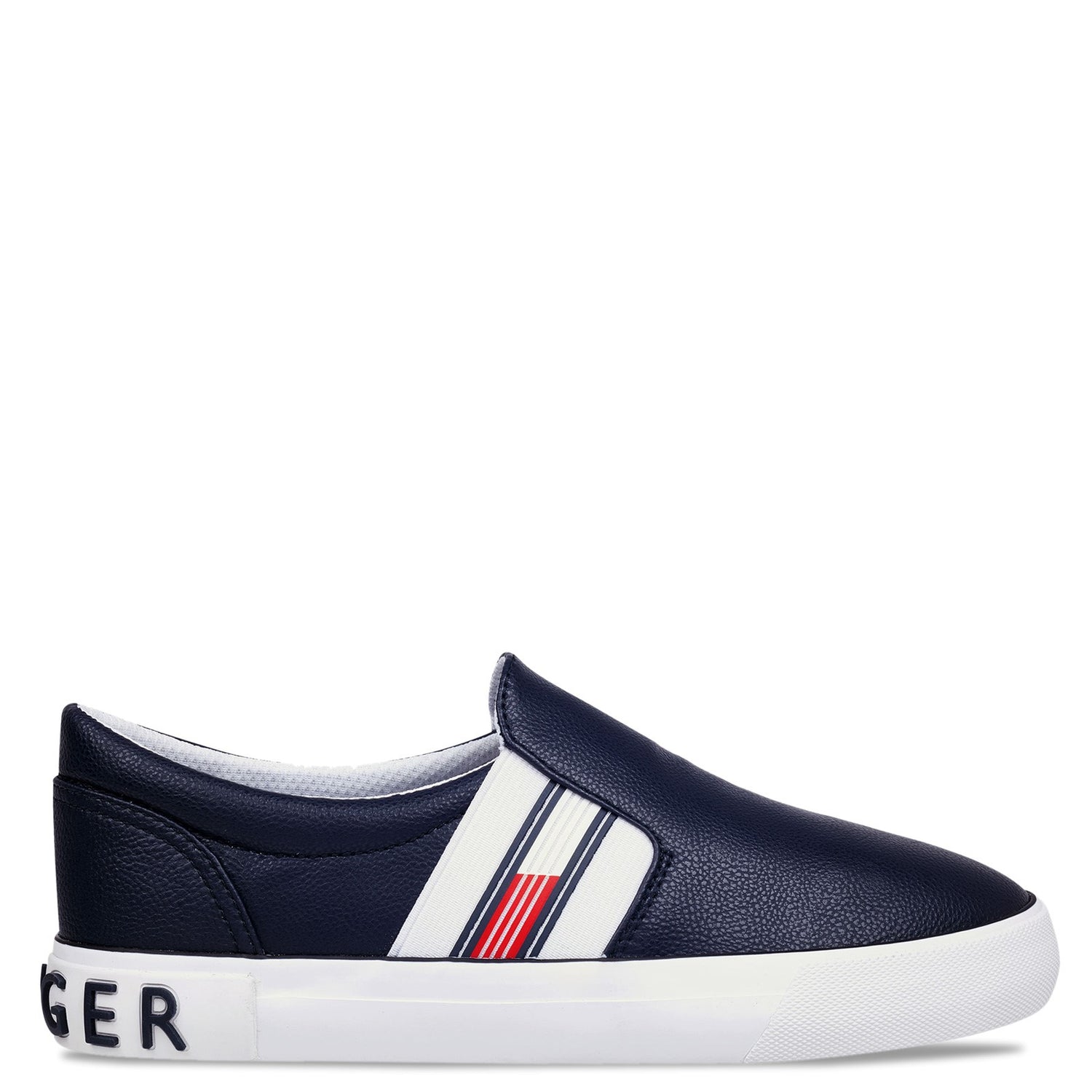 Peltz Shoes  Women's Tommy Hilfiger Fin 2 Slip-On Sneaker DARK BLUE FIN2-DARK BLUE