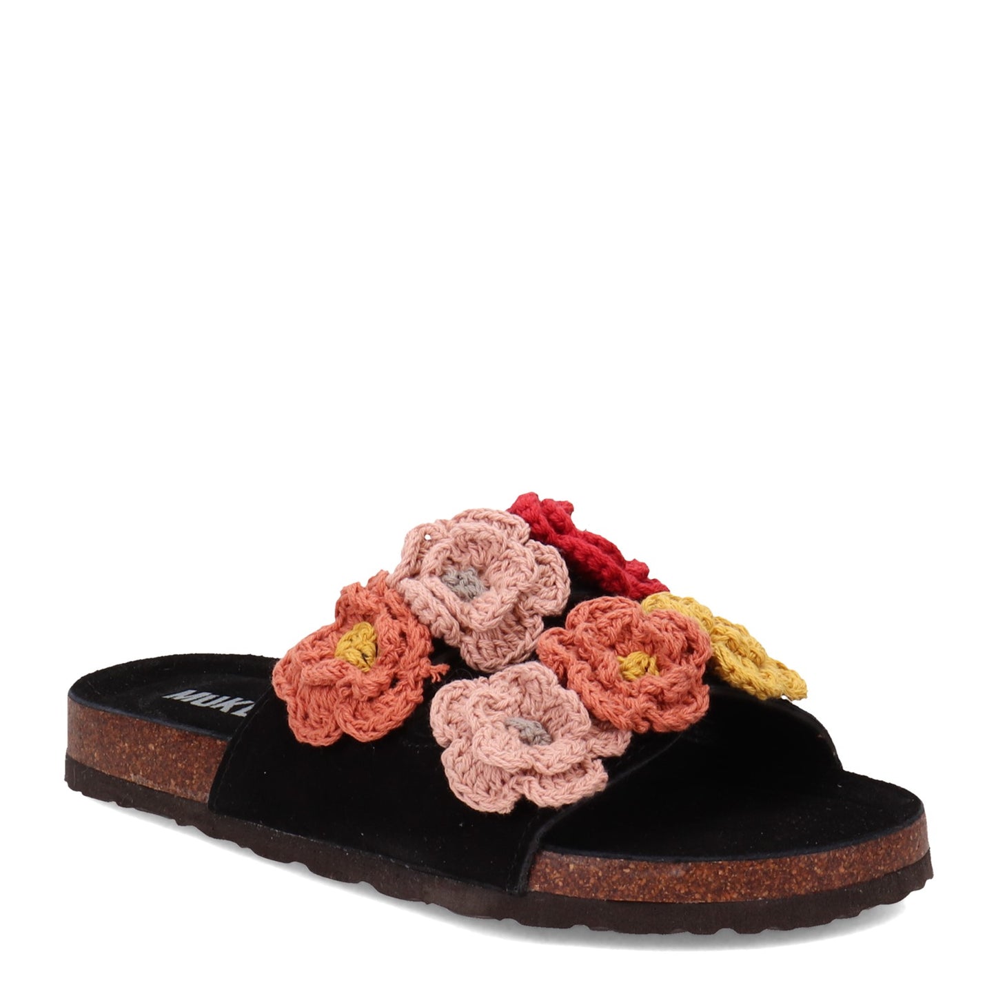 Peltz Shoes  Women's MUK LUKS Terra Turf Flora Sandal BLACK FLORA-BLACK