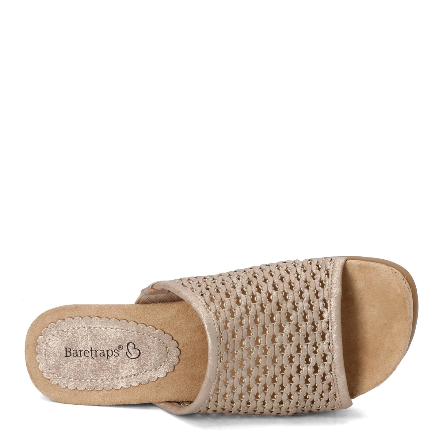 Peltz Shoes  Women's Baretraps Flossey Sandal GOLD FLOSSEY-SOFTGLD