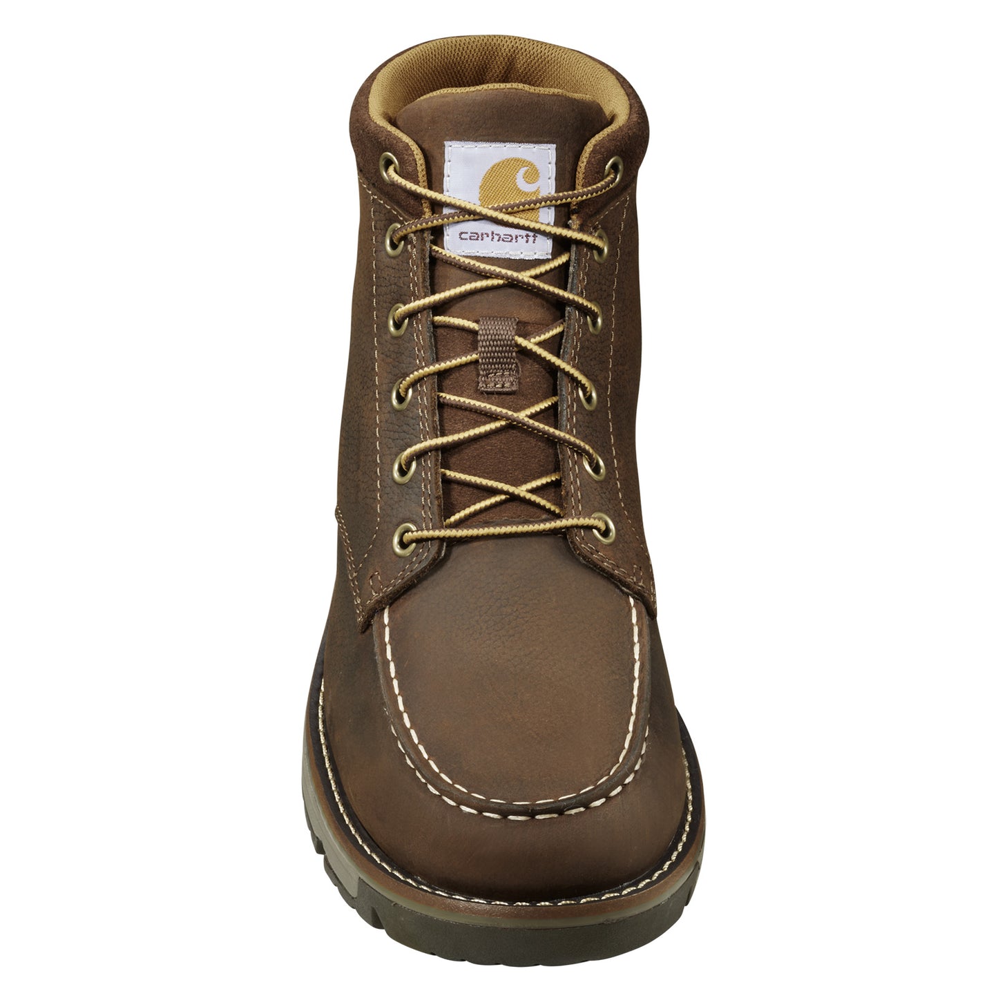 Peltz Shoes  Men's Carhartt Millbrook 5in Soft Moc Toe Wedge Work Boot DARK BROWN FM5010-M