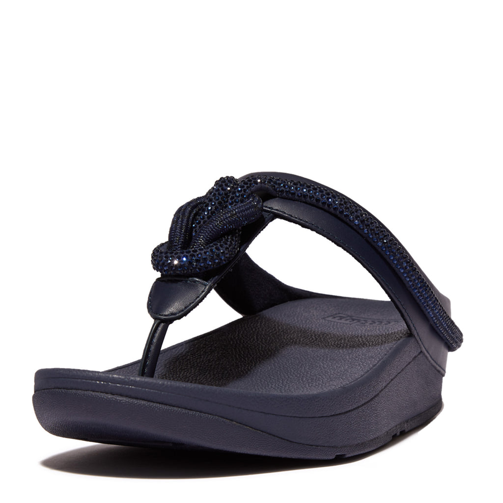 Women's FitFlop Fino Crystal Cord Sandal MIDNIGHT NAVY FQ3-399