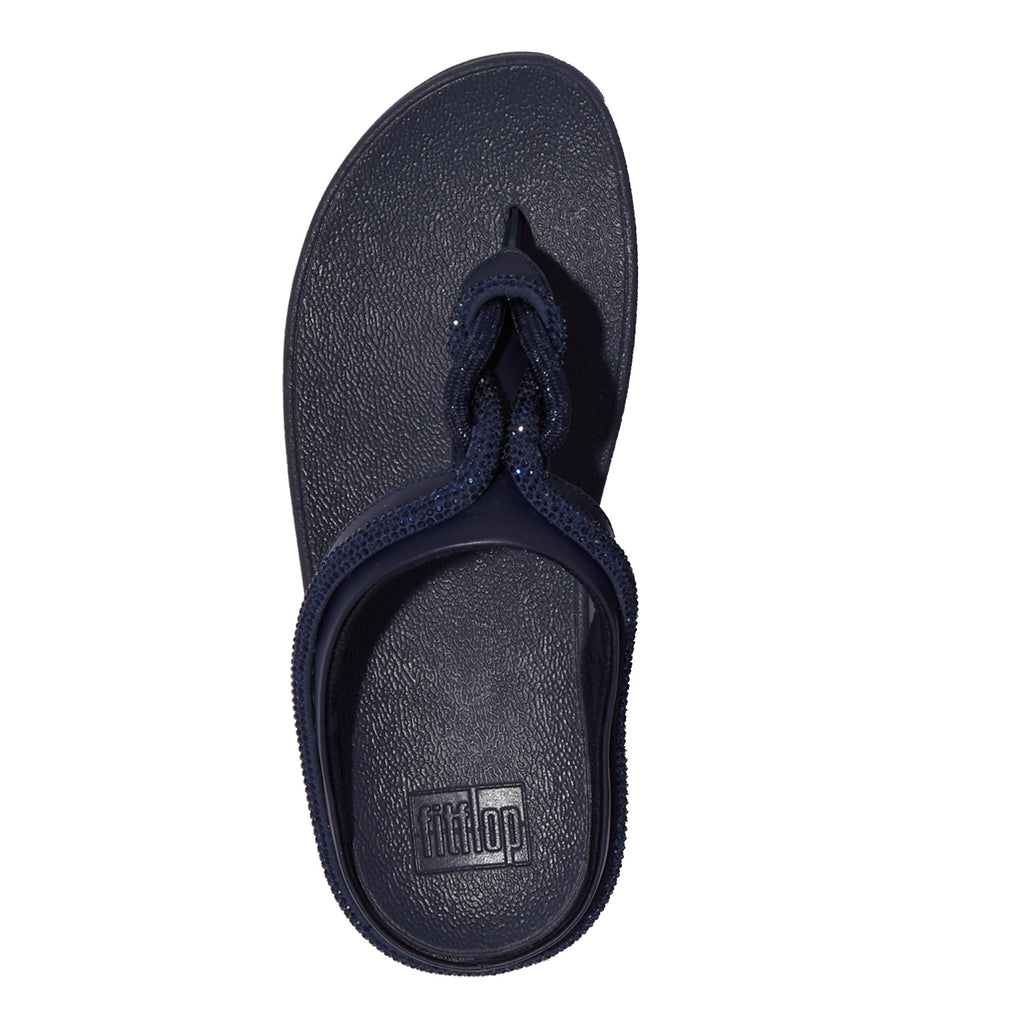 Women's FitFlop Fino Crystal Cord Sandal MIDNIGHT NAVY FQ3-399