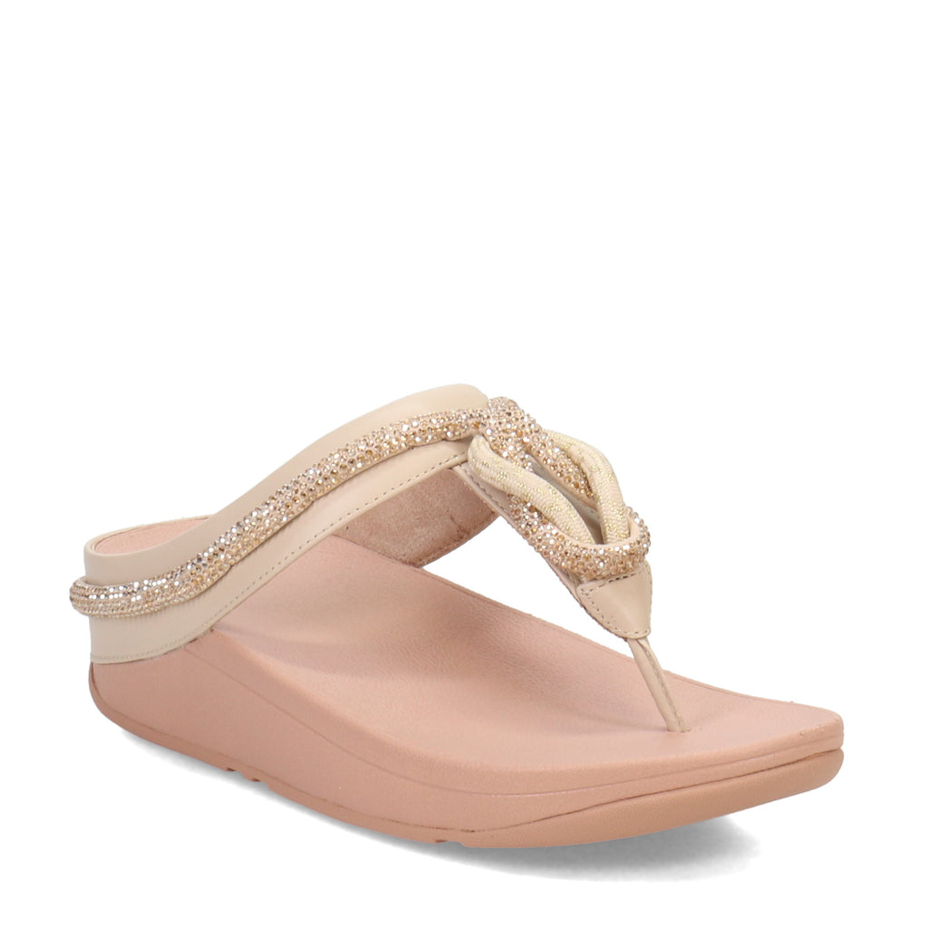 Women's FitFlop Fino Crystal Cord Sandal BEIGE FQ3-A20