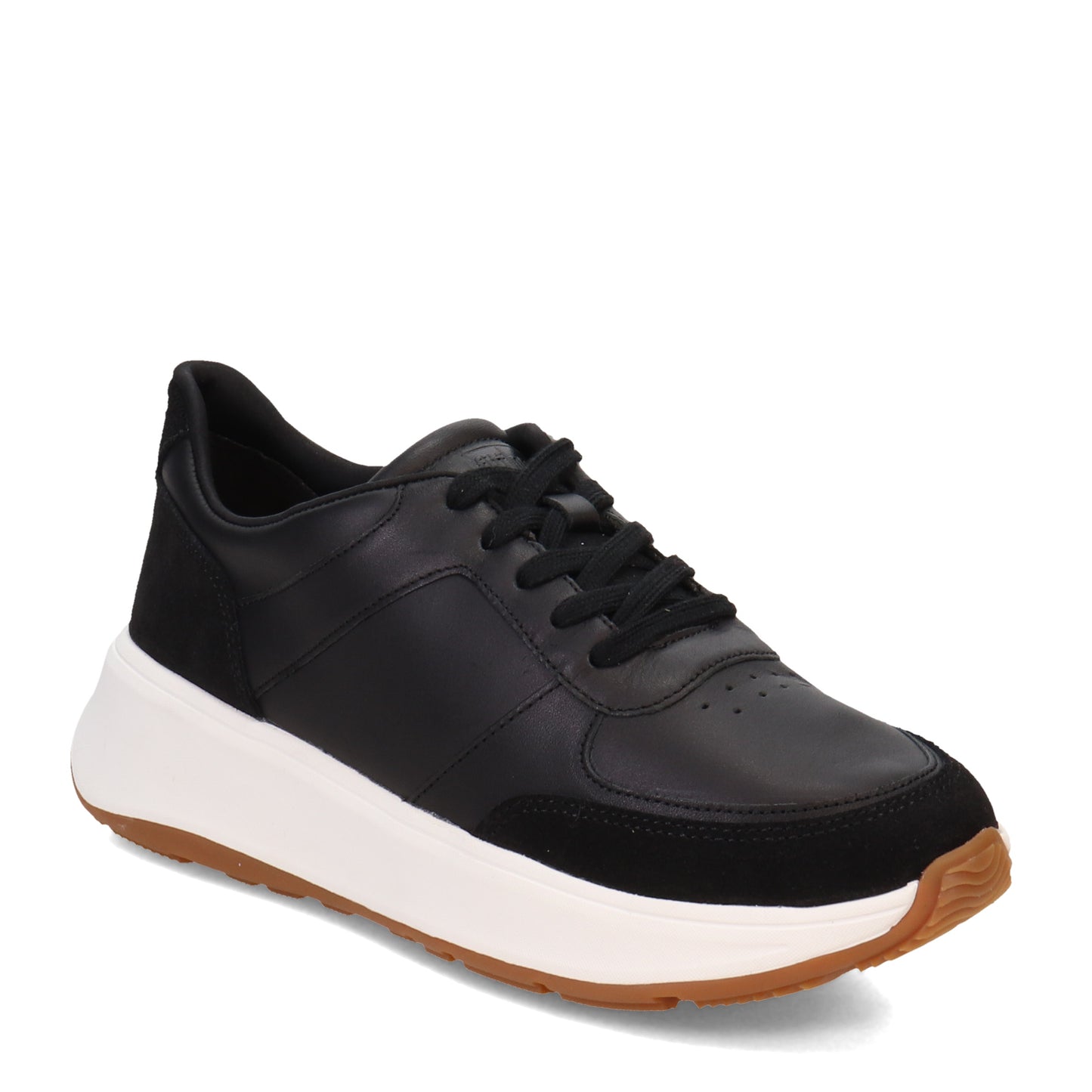 Peltz Shoes  Women's FitFlop F-Mode Flatform Sneaker Black FR1-001
