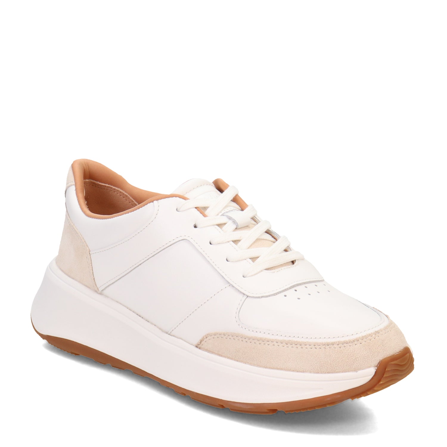 Peltz Shoes  Women's FitFlop F-Mode Flatform Sneaker Urban White FR1-194