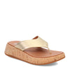 Peltz Shoes  Women's FitFlop F-Mode Flatform Toe Post Sandal Platinum FT7-675