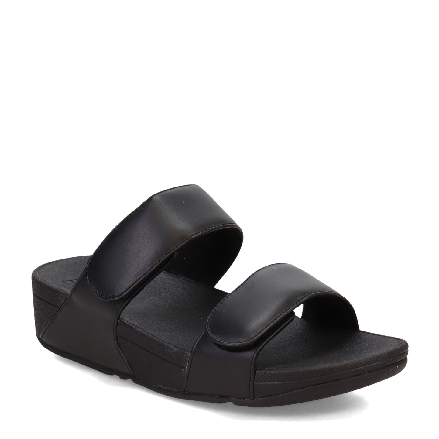 Peltz Shoes  Women's FitFlop Lulu Adjustable Strap Slide Sandal Black FV6-090
