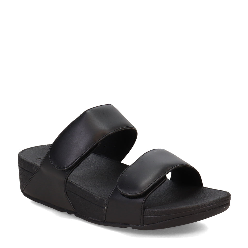 Women's FitFlop Lulu Adjustable Strap Slide Sandal BLACK FV6-090