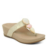 Peltz Shoes  Women's Aetrex Elyse Sandal GOLD FW172