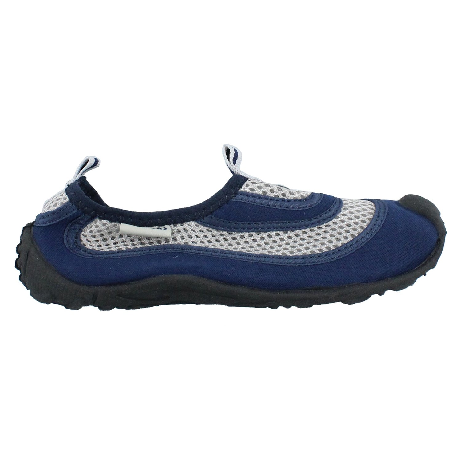 Peltz Shoes  Boy's Cudas Flatwater Slip-On Water Shoe - Little Kid NAVY GREY FWTJ08