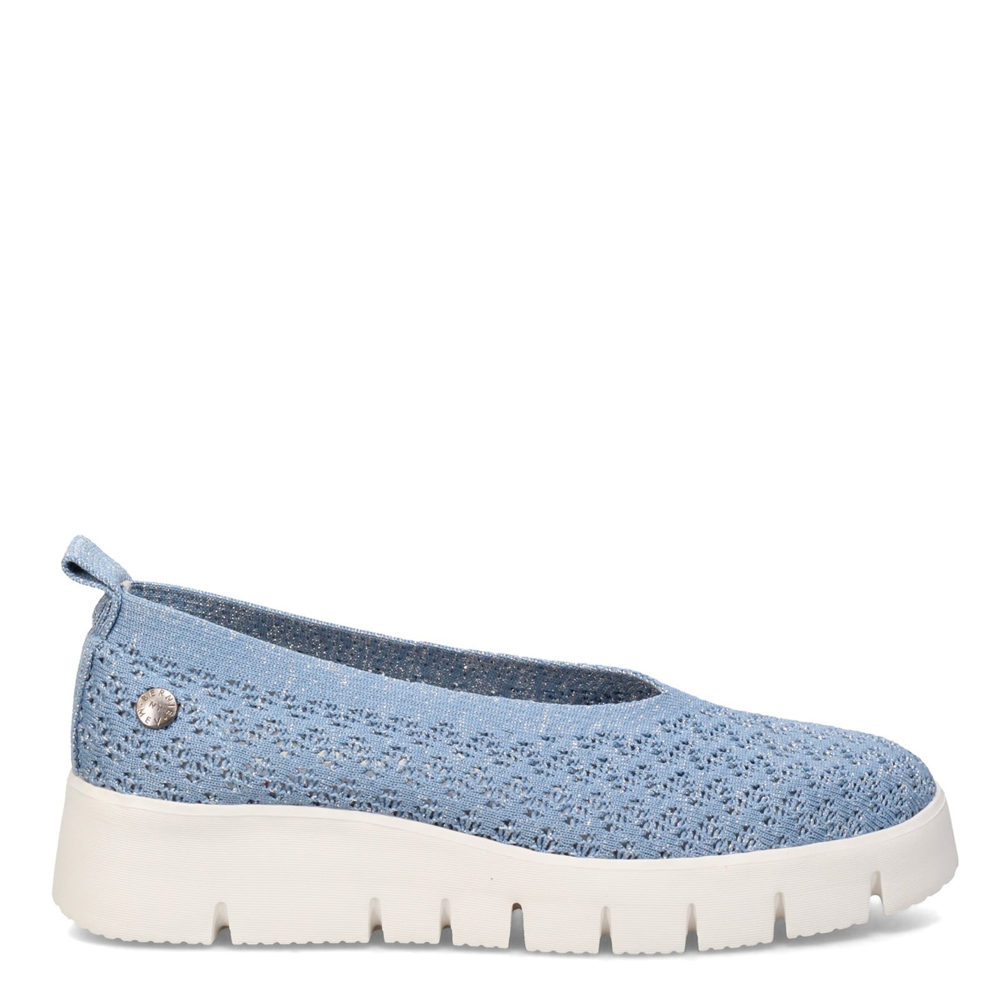 Peltz Shoes  Women's Bernie Mev FX Peony Slip-On BLUE FX PEONY BLUE