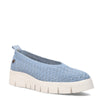 Peltz Shoes  Women's Bernie Mev FX Peony Slip-On BLUE FX PEONY BLUE