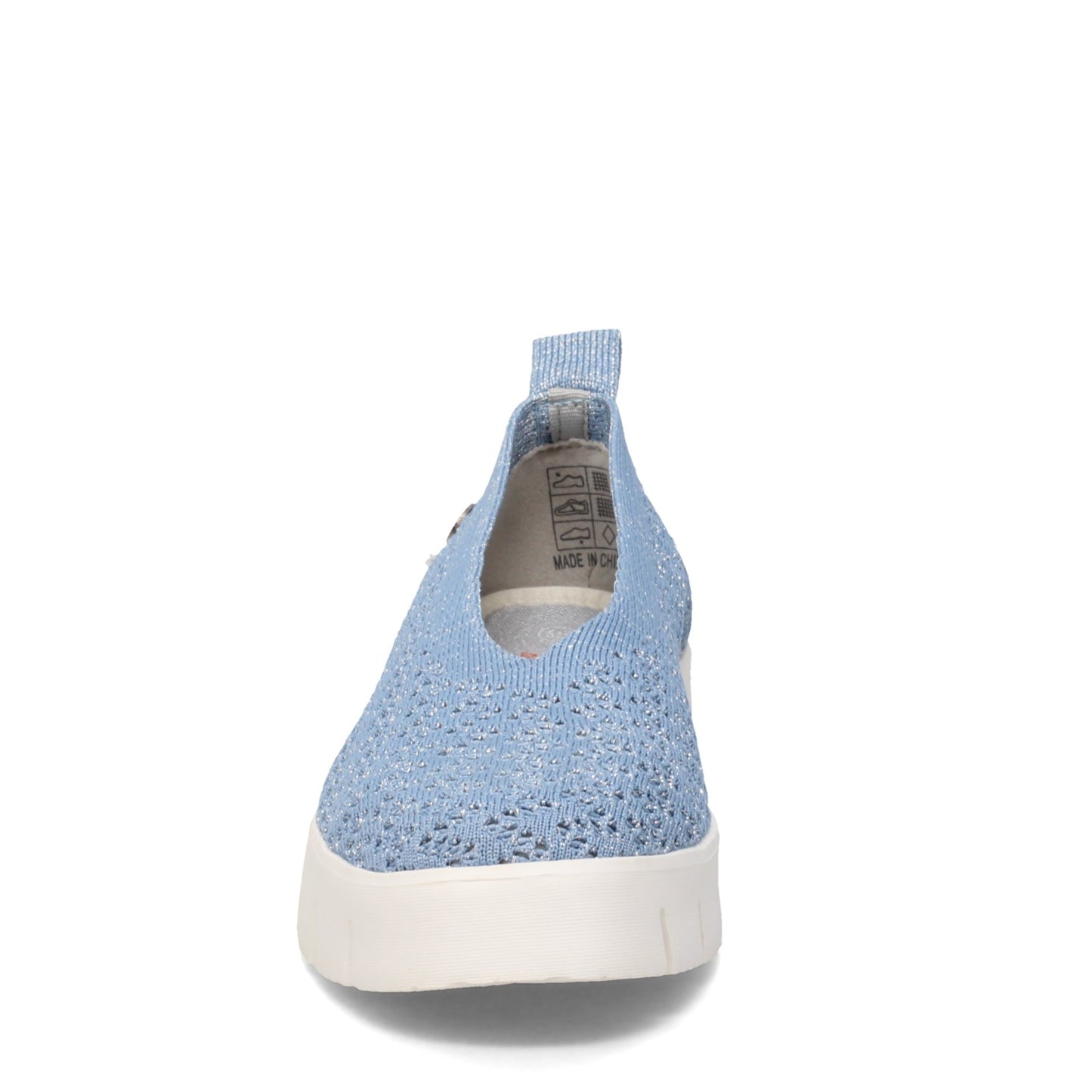 Peltz Shoes  Women's Bernie Mev FX Peony Slip-On BLUE FX PEONY BLUE