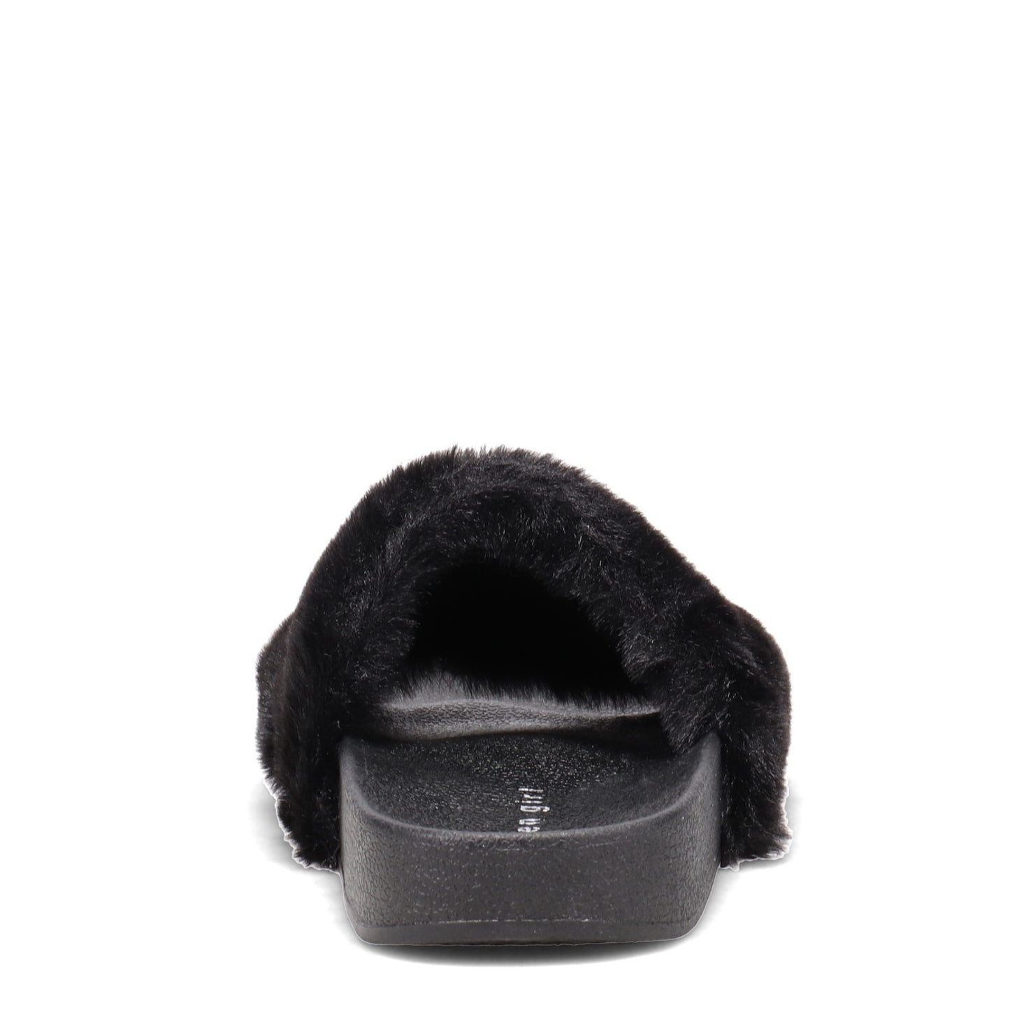 Peltz Shoes  Women's Madden Girl Fancy Faux Fur Sandal BLACK FANCY F-BLACK