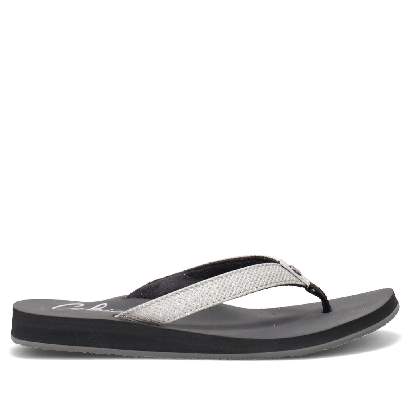 Peltz Shoes  Women's Cobian Fiesta Skinny Bounce Flip Flop WHITE FSB13-WHITE