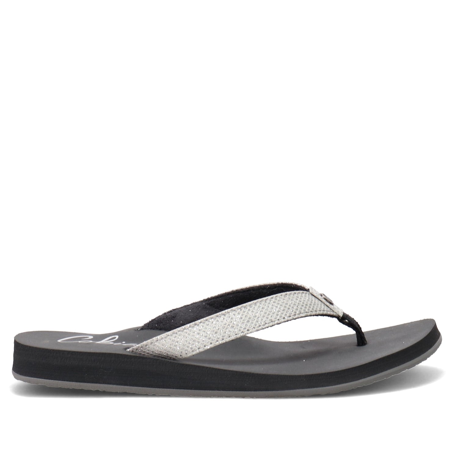 Peltz Shoes  Women's Cobian Fiesta Skinny Bounce Flip Flop WHITE FSB13-WHITE