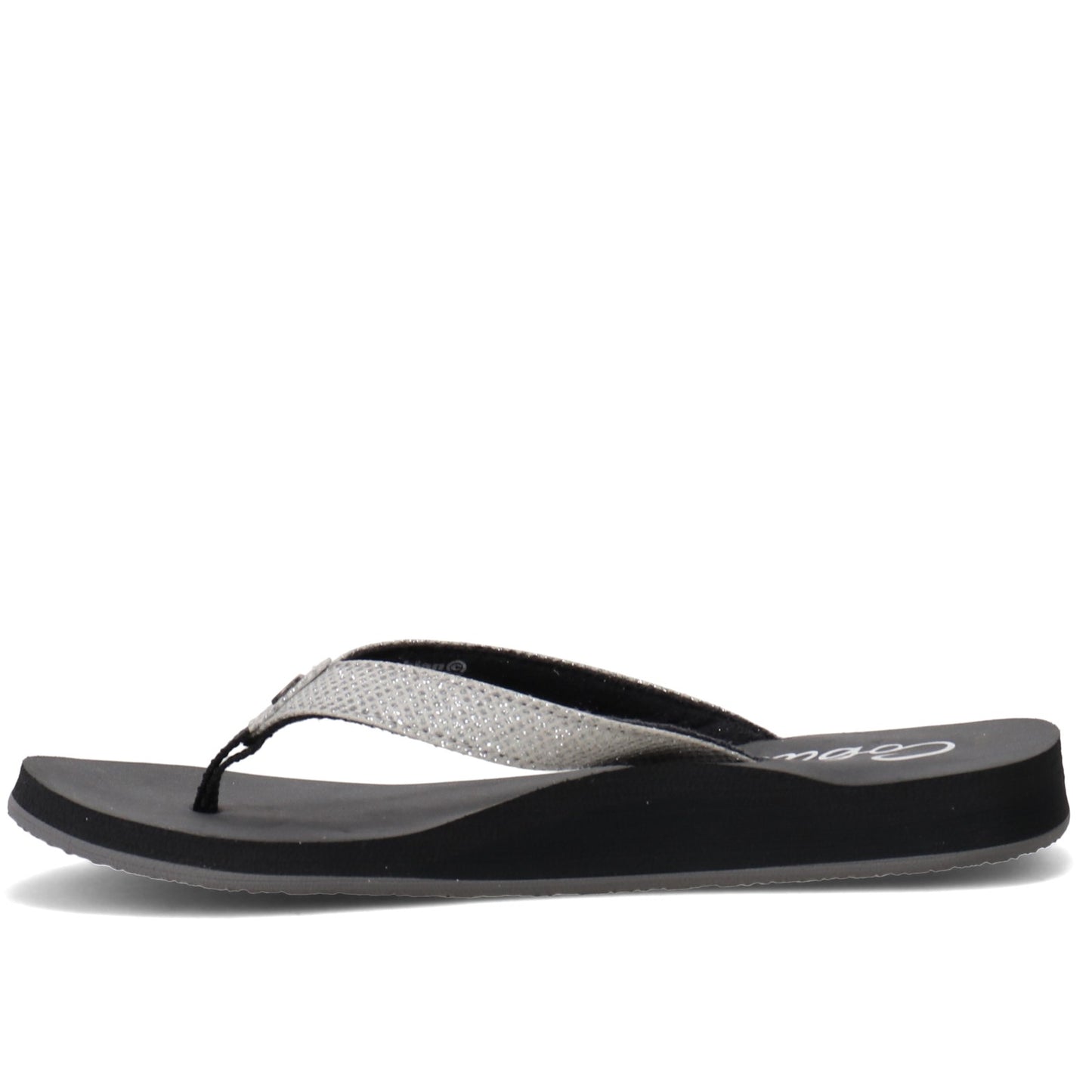 Peltz Shoes  Women's Cobian Fiesta Skinny Bounce Flip Flop WHITE FSB13-WHITE