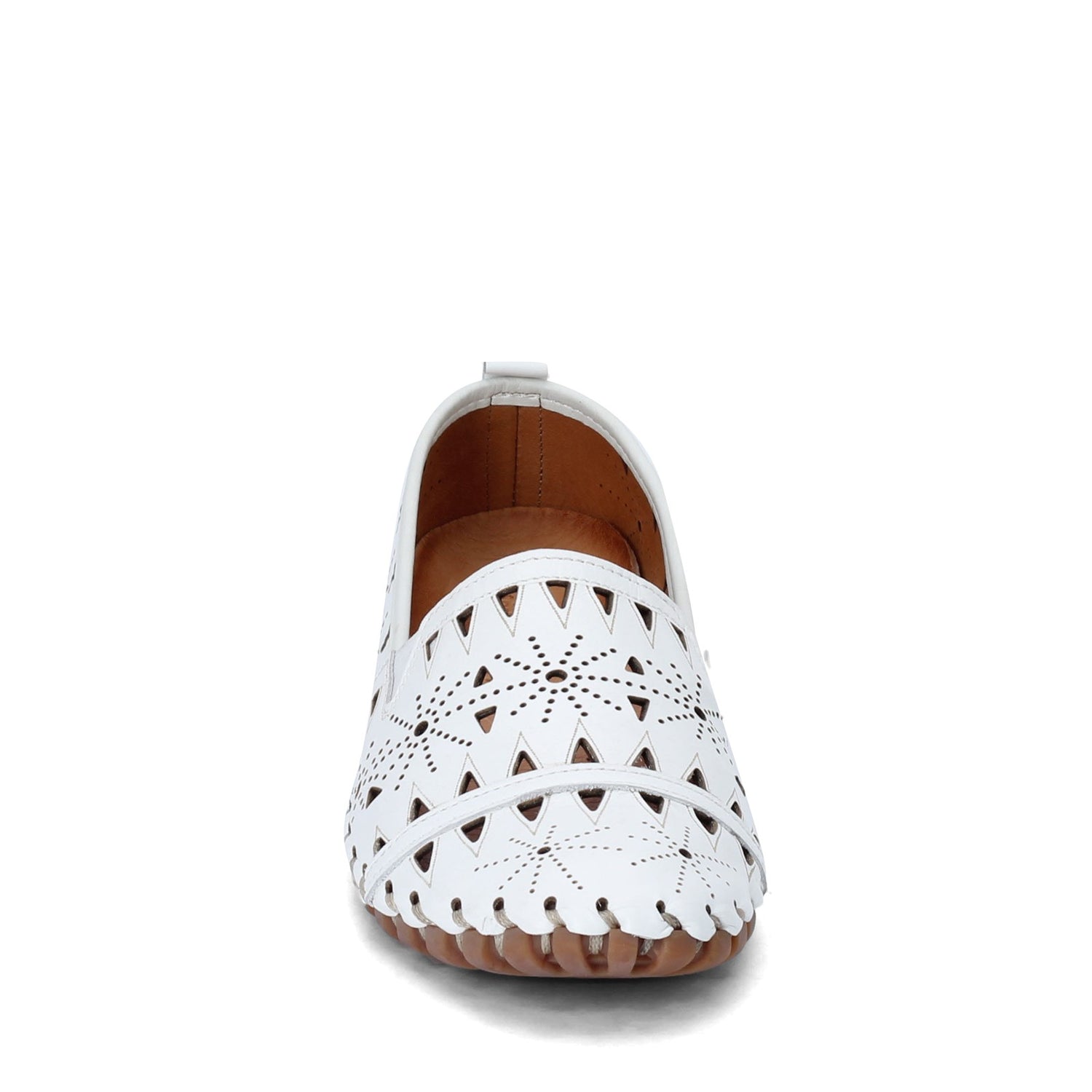 Peltz Shoes  Women's Spring Step Fusaro Slip-On White FUSARO-WHITE