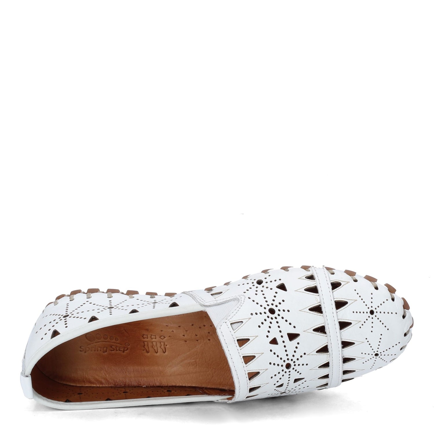 Peltz Shoes  Women's Spring Step Fusaro Slip-On White FUSARO-WHITE