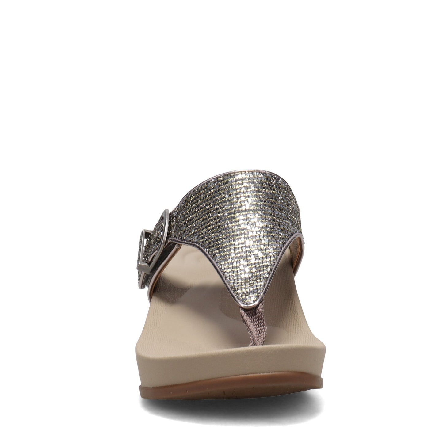 Peltz Shoes  Women's Aetrex Kate Sandal SILVER FW106