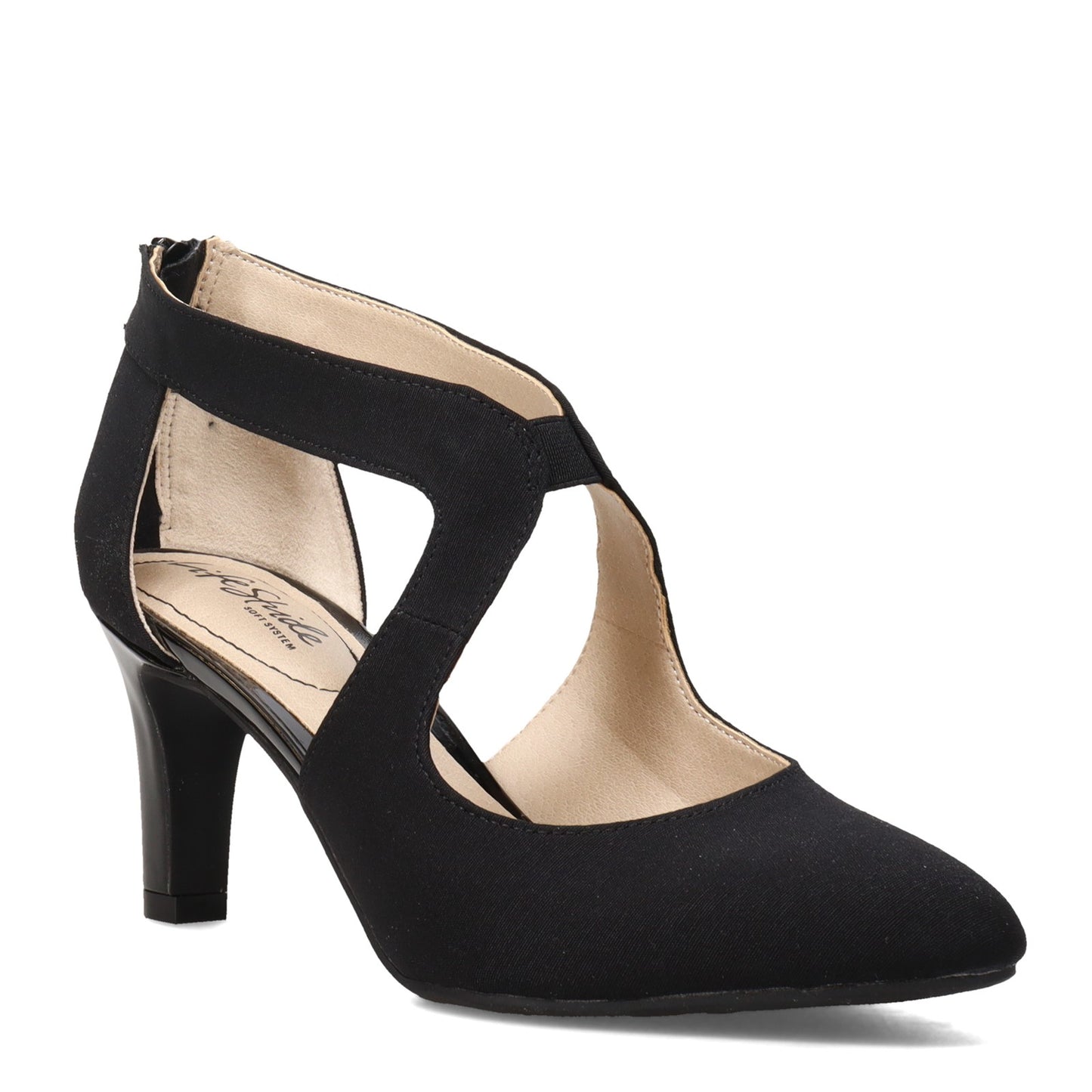 Peltz Shoes  Women's LifeStride Giovanna Pump Black Stretch G0661F2004