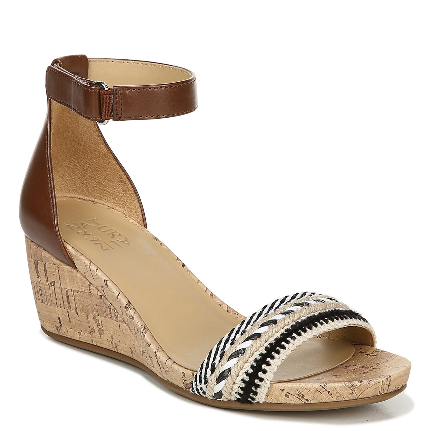 Peltz Shoes  Women's Naturalizer Areda Sandal DARK BROWN G1779M2202