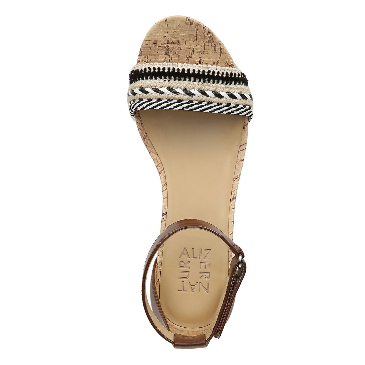 Peltz Shoes  Women's Naturalizer Areda Sandal DARK BROWN G1779M2202