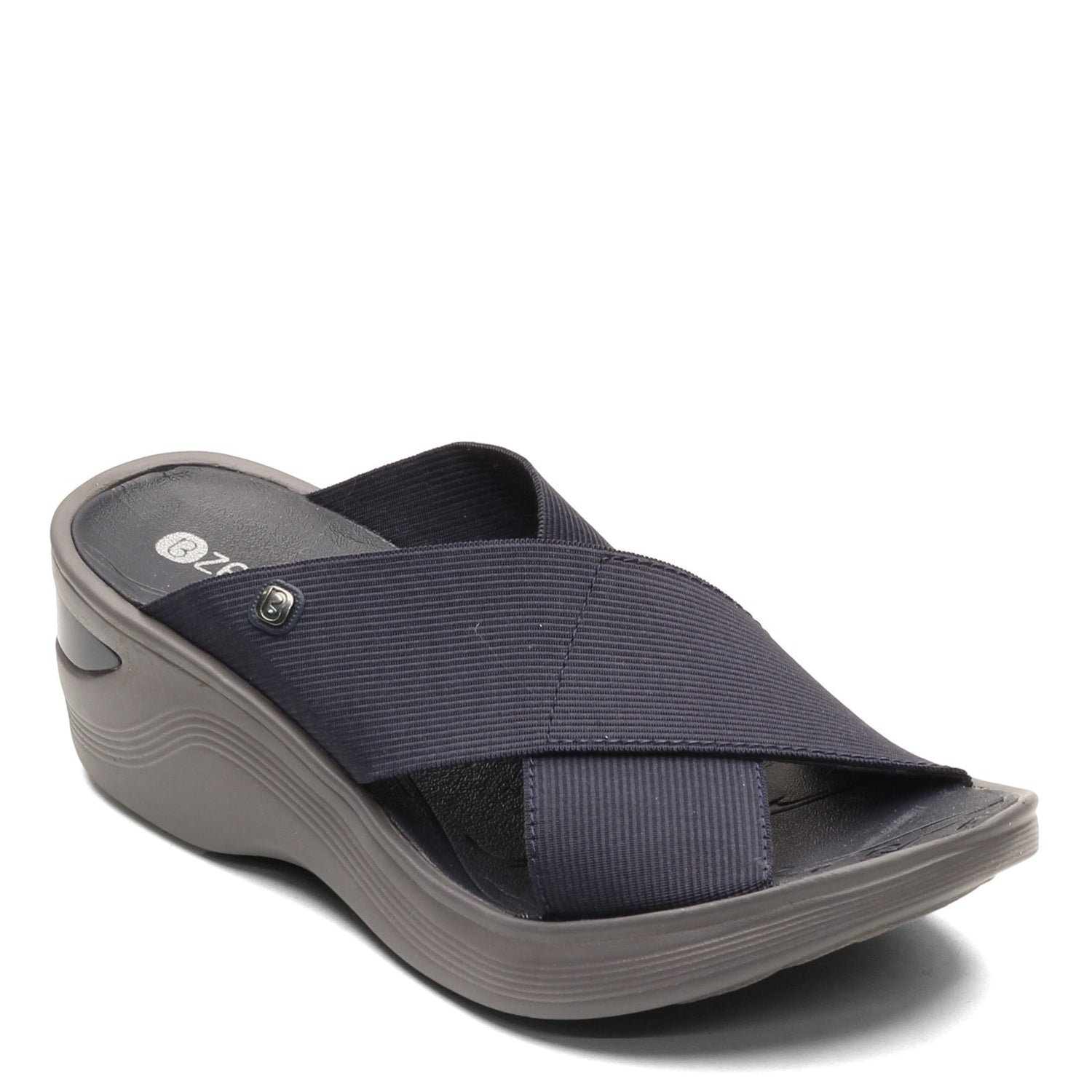 Peltz Shoes  Women's Bzees Desire Slide NAVY G2443F1400