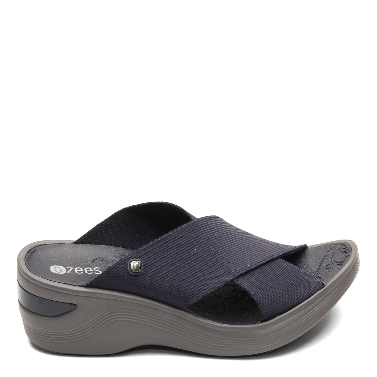 Peltz Shoes  Women's Bzees Desire Slide NAVY G2443F1400