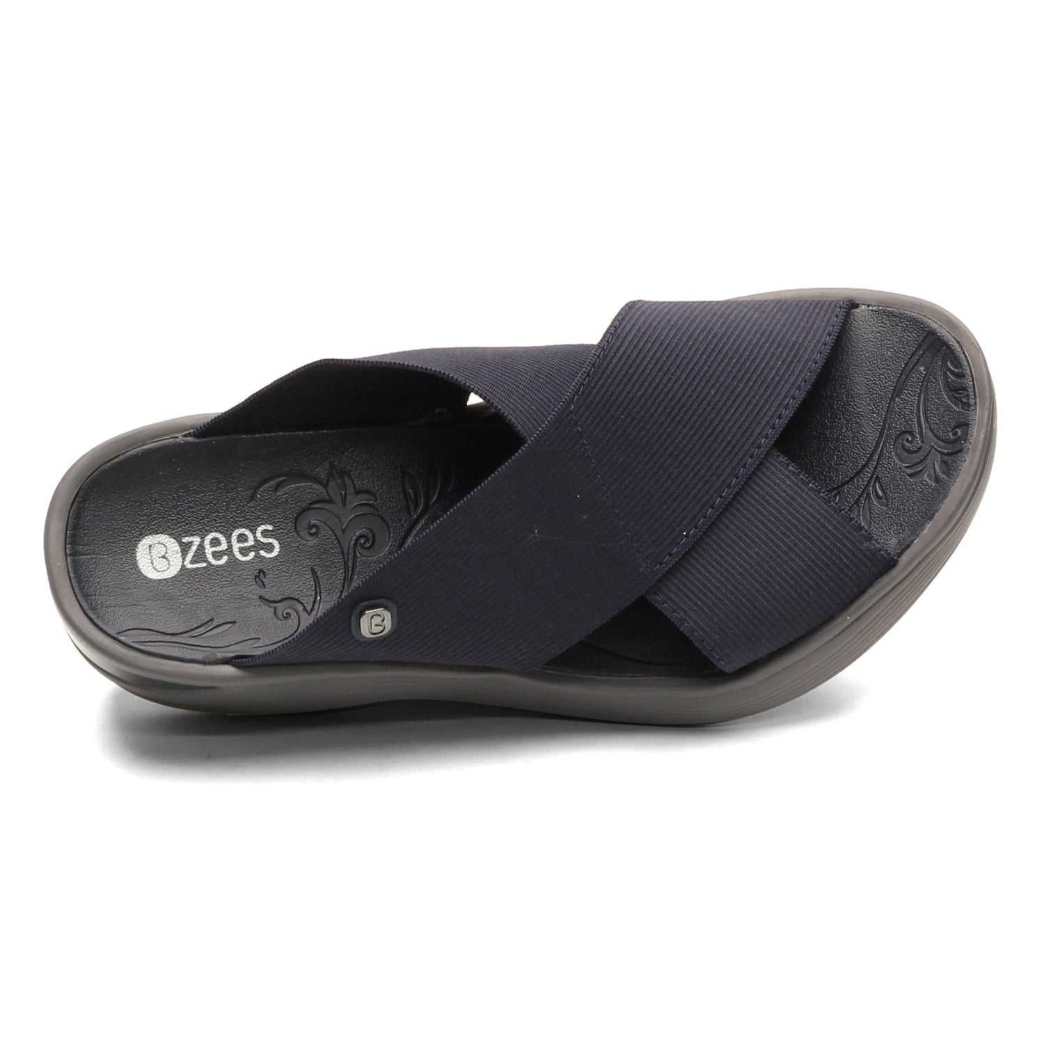 Peltz Shoes  Women's Bzees Desire Slide NAVY G2443F1400