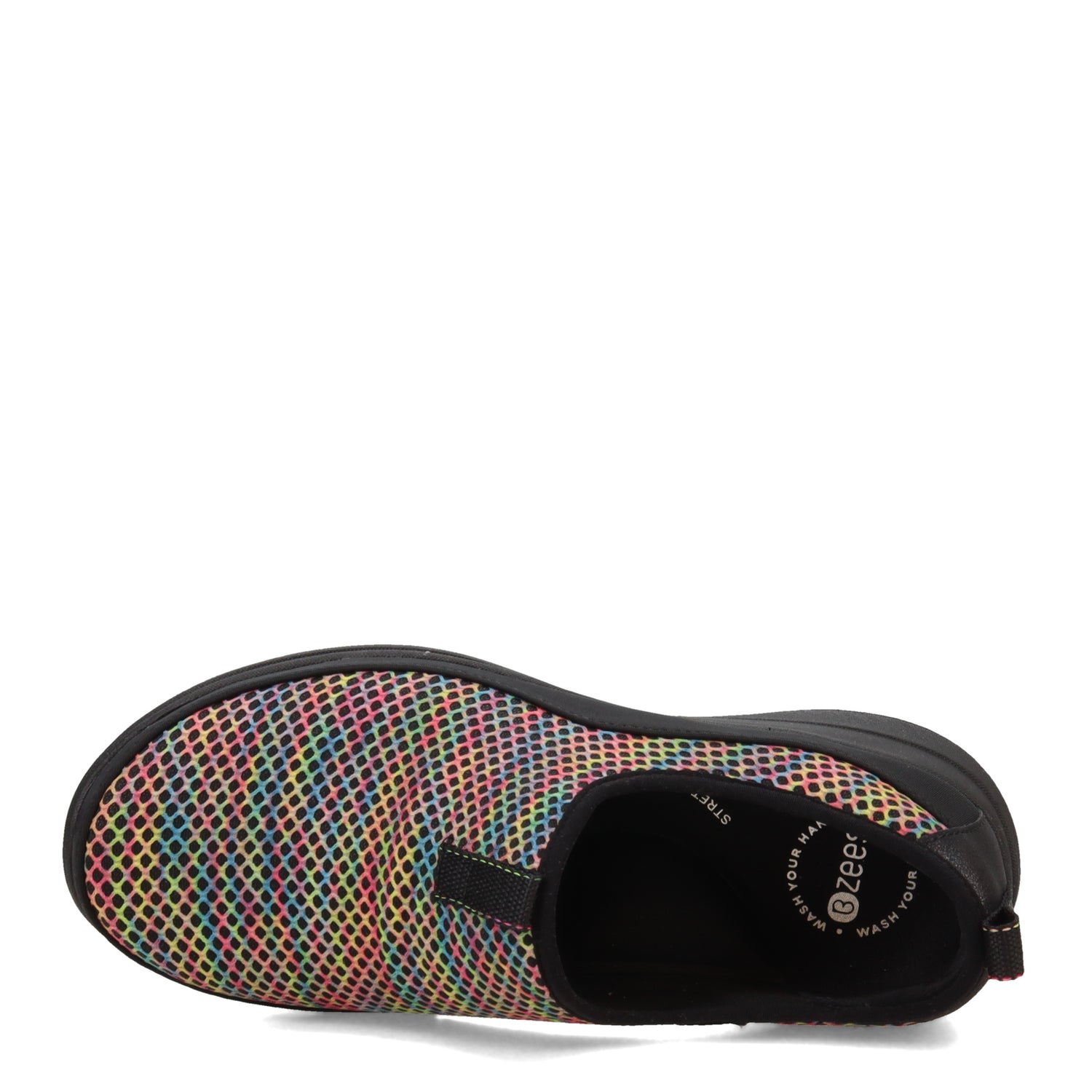 Peltz Shoes  Women's BZees Imagine Slip-On BLACK RAINBOW G7804M1002