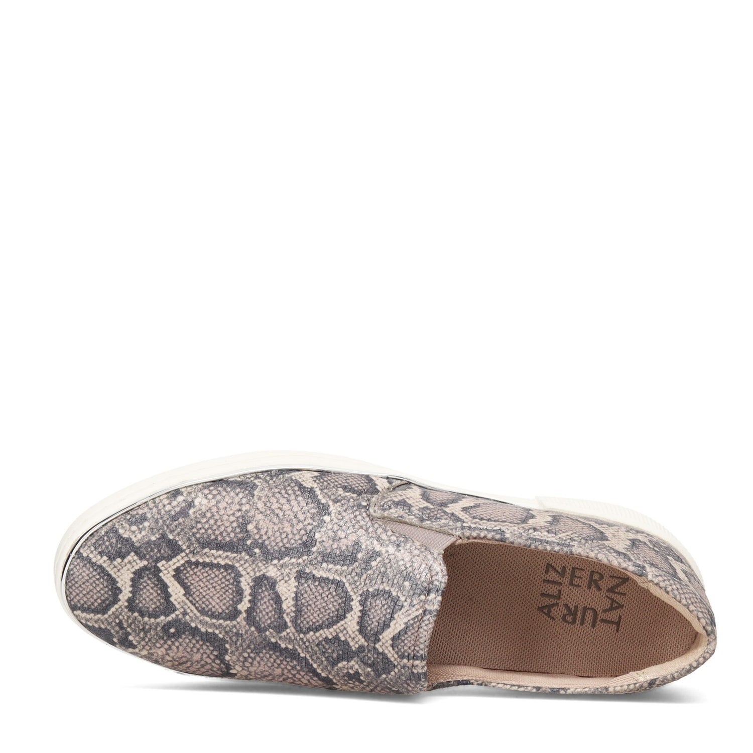 Peltz Shoes  Women's Naturalizer Zola Slip-On PEWTER SNAKE G8653L1100