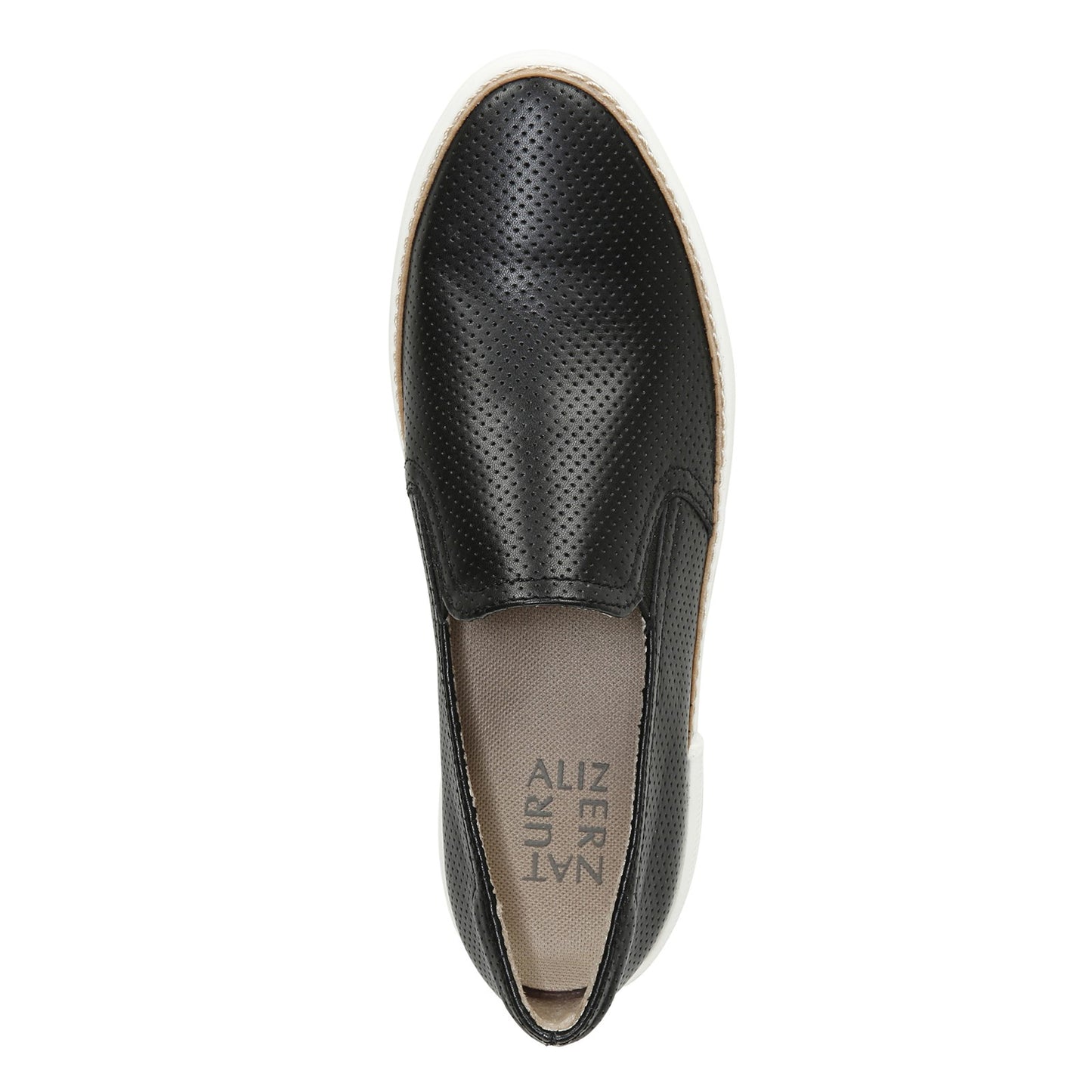 Peltz Shoes  Women's Naturalizer Zola Slip-On BLACK LEATHER G9503L1001