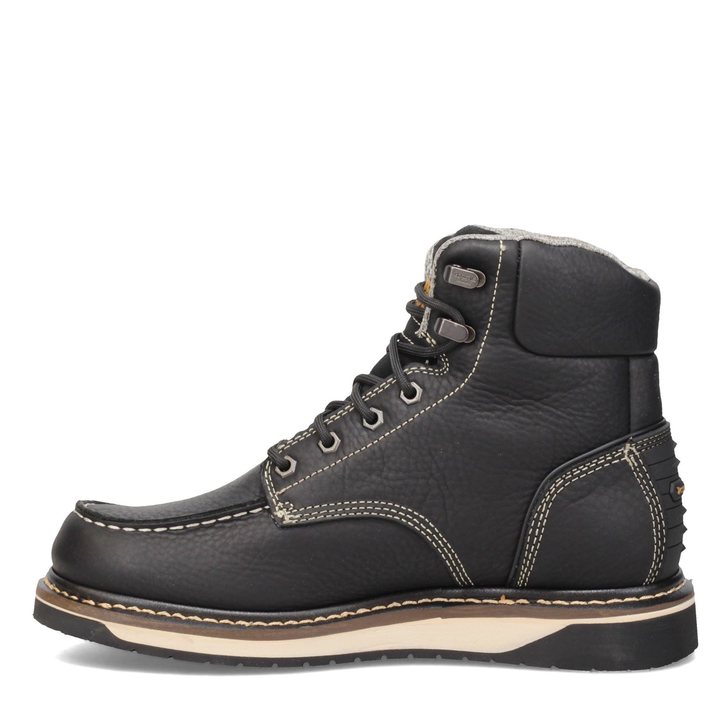 Peltz Shoes  Men's Georgia Boot Wedge 6 Inch Moc Toe Work Boot BLACK GB00475