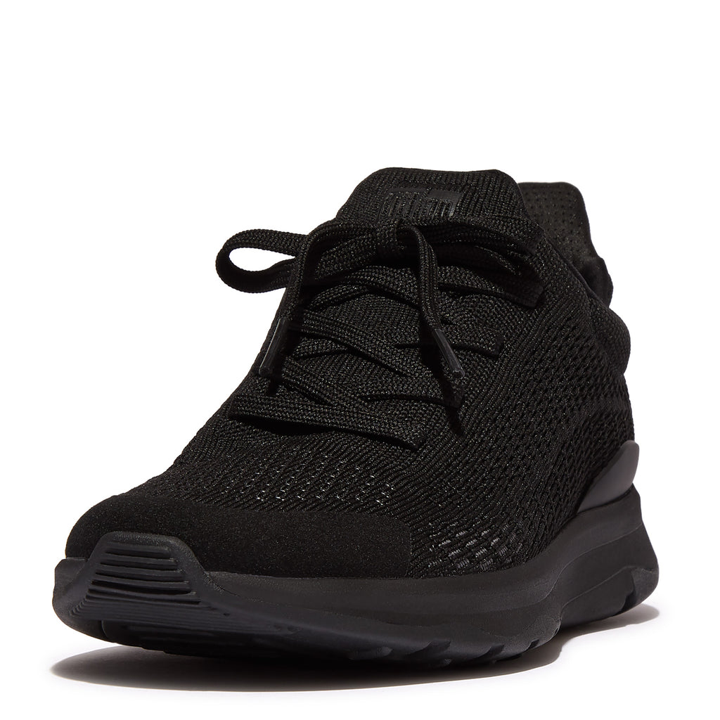 Women's FitFlop VITAMIN FFX Knit Sports Sneaker SOLID BLACK GB7-090