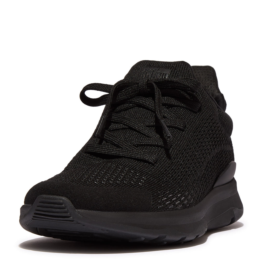 Women's FitFlop VITAMIN FFX Knit Sports Sneaker SOLID BLACK GB7-090