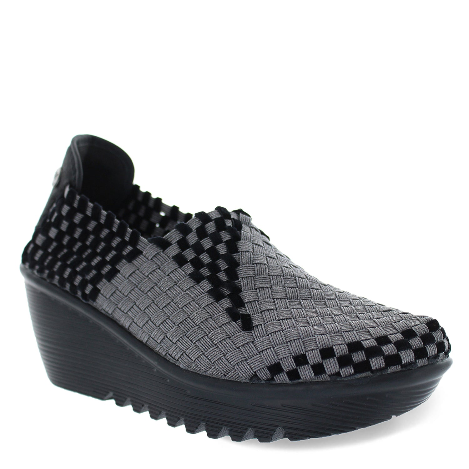 Peltz Shoes  Women's Bernie Mev Gem Slip-On GUNMETAL BLACK GEM GBV