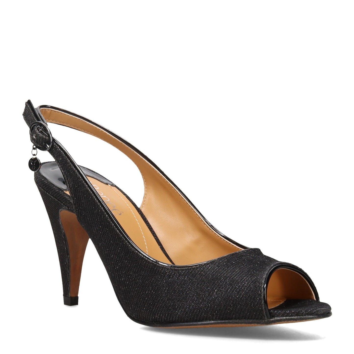 Peltz Shoes  Women's J Renee Gervasi Sandal Black GERVASI-BLACK